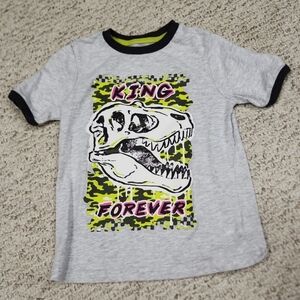 Gray Dinosaur Graphic Kids T-Shirt